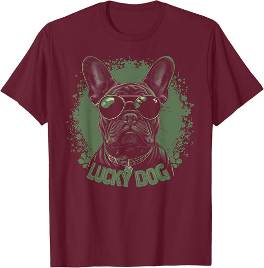 French Bulldog Dog - St. Patrick's Day Saint Paddy's Irish Women Kids T-Shirt - T-Shirt | Maroon