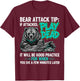 Bear Attack Tip Play Dead Funny Dark Humor Sarcastic Quote T-Shirt - T-Shirt | Maroon