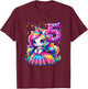 Unicorn Princess 5th Birthday 5 Year Old Party Girl Outfit T-Shirt - T-Shirt | Maroon