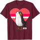 Star Wars Porg Big Love Heart Valentine's Day T-Shirt - T-Shirt | Maroon