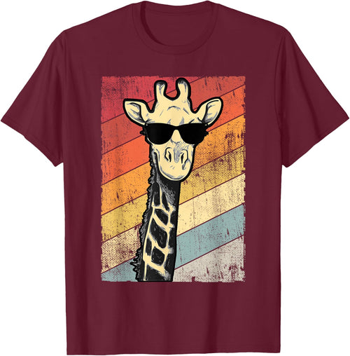 Retro Vintage Giraffe Sunglasses Gift Funny Animal Lover