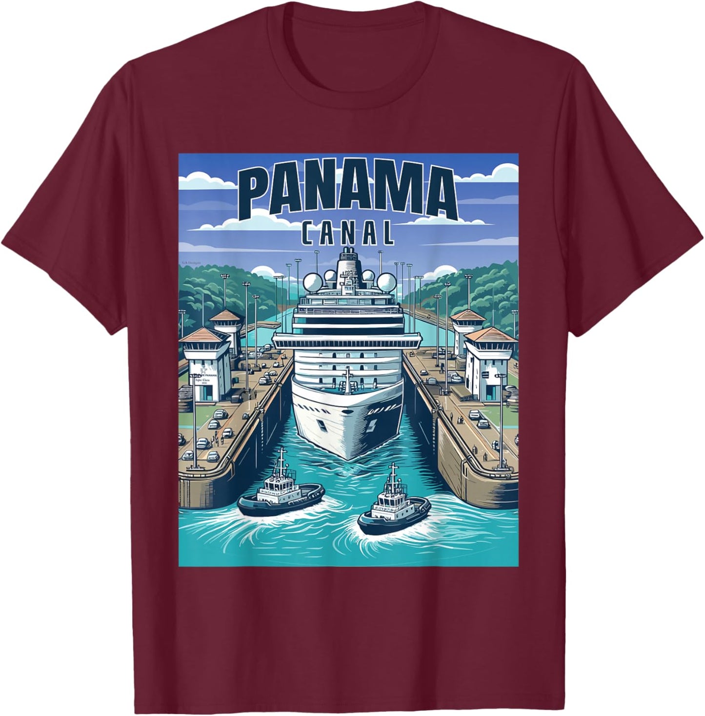 Panama Canal Panama Trip - Panama Canal Cruise Souvenir T-Shirt - T-Shirt | Maroon