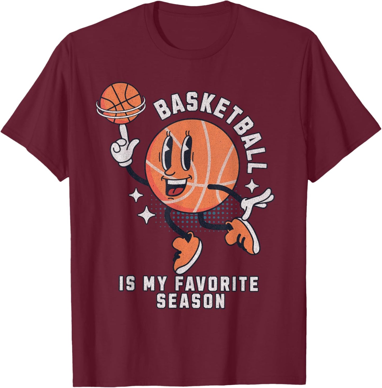 Basketball is My Favorite Season T-Shirt - T-Shirt | Maroon