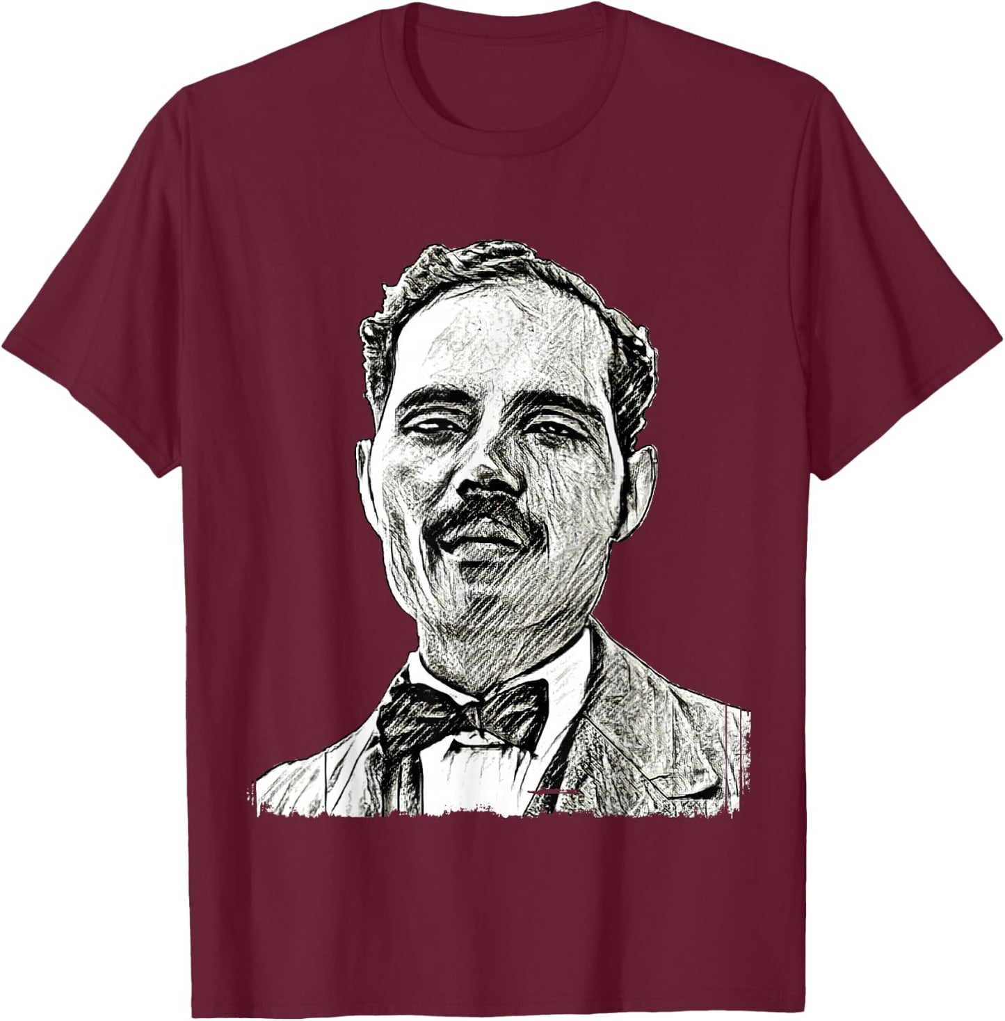 Pedro Albizu Campos Puerto Rico History Resiste Sketch T-Shirt - T-Shirt | Maroon