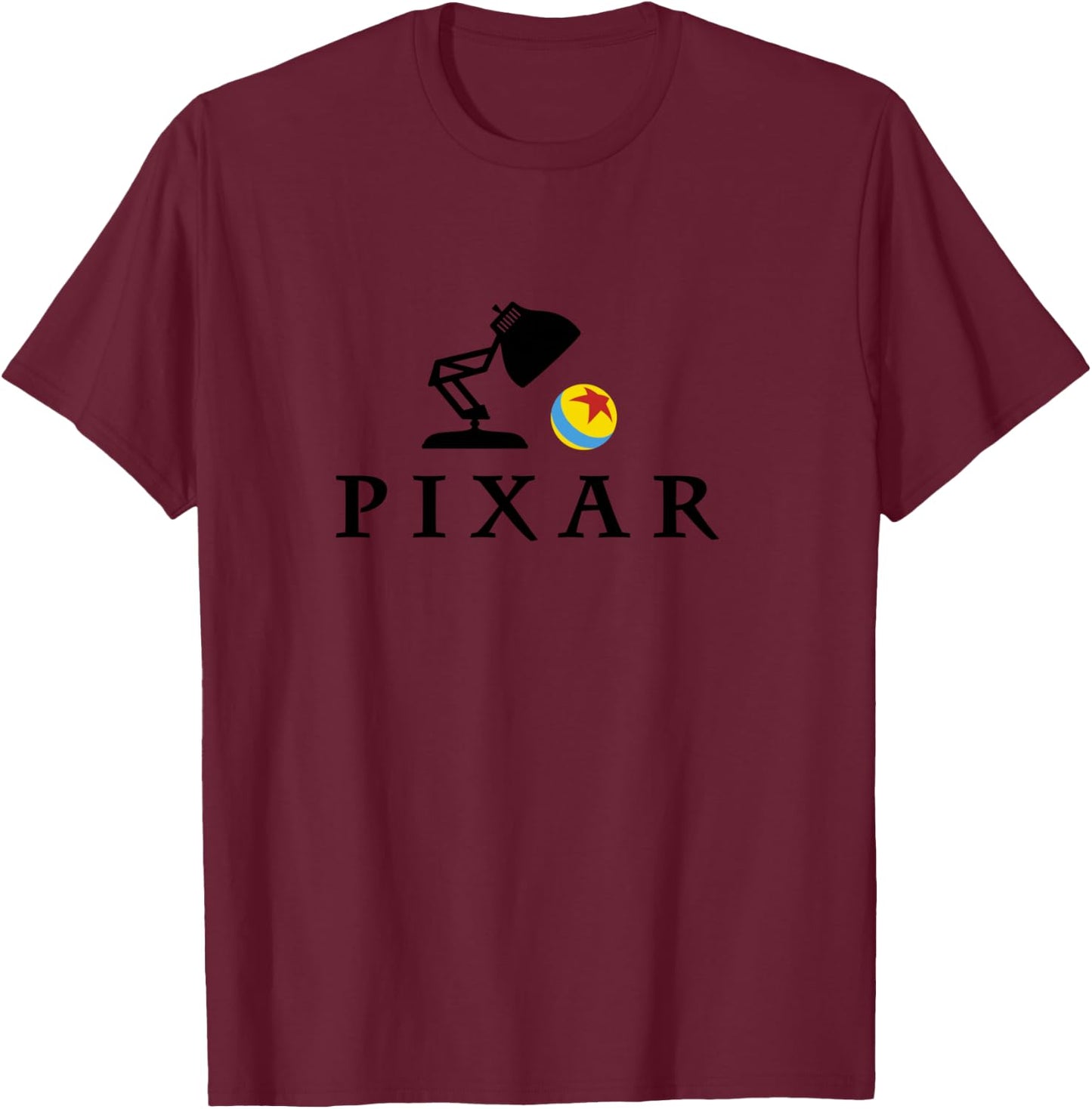 Disney Pixar Luxo Jr. Ball Logo T-Shirt - T-Shirt | Maroon