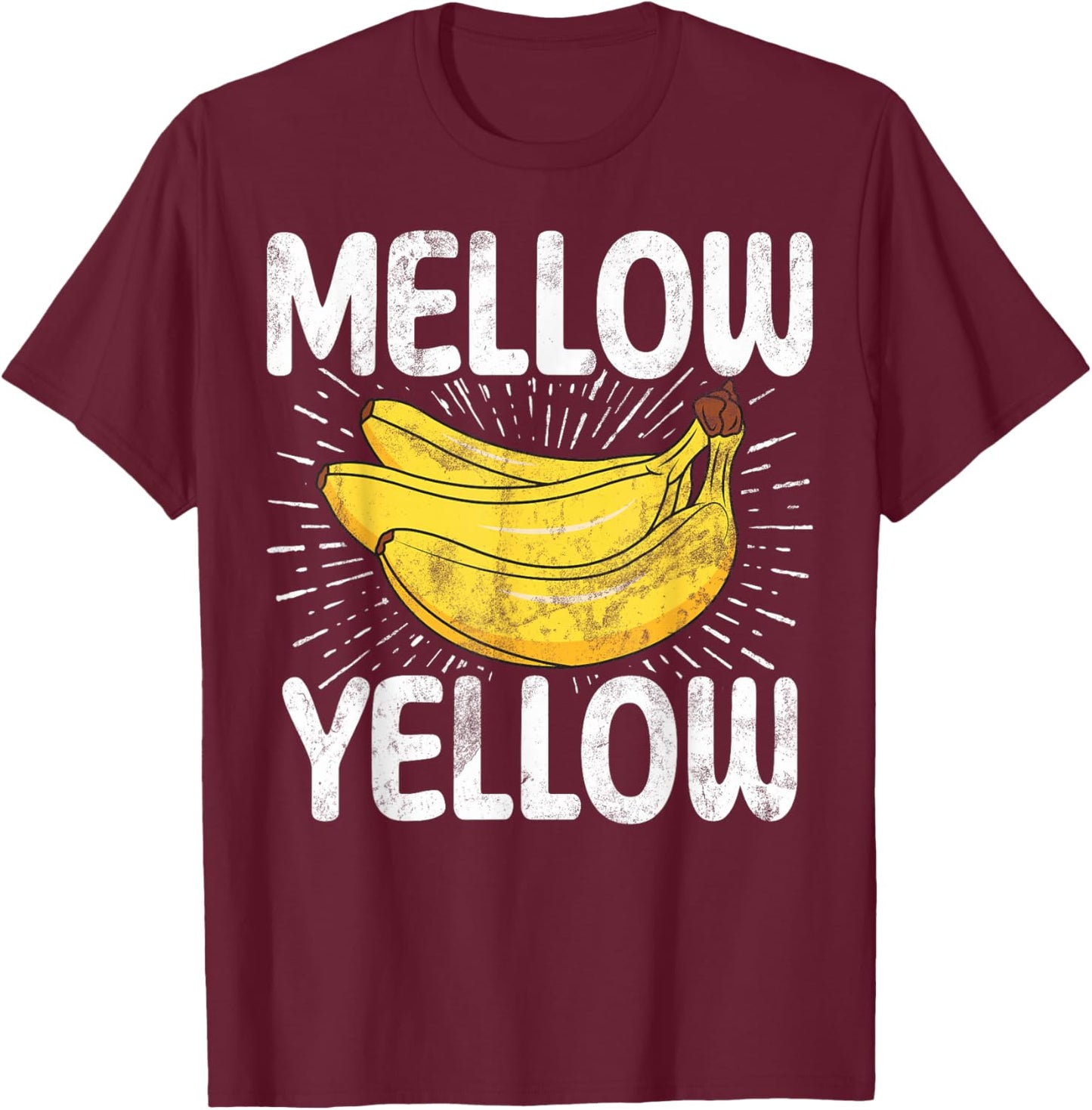 Mellow Yellow Banana T-Shirt - T-Shirt | Maroon