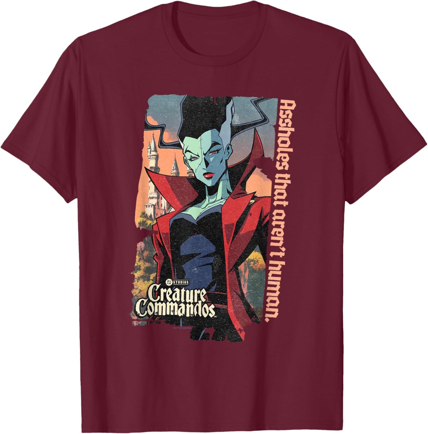 Creature Commandos The Bride T-Shirt - T-Shirt | Maroon