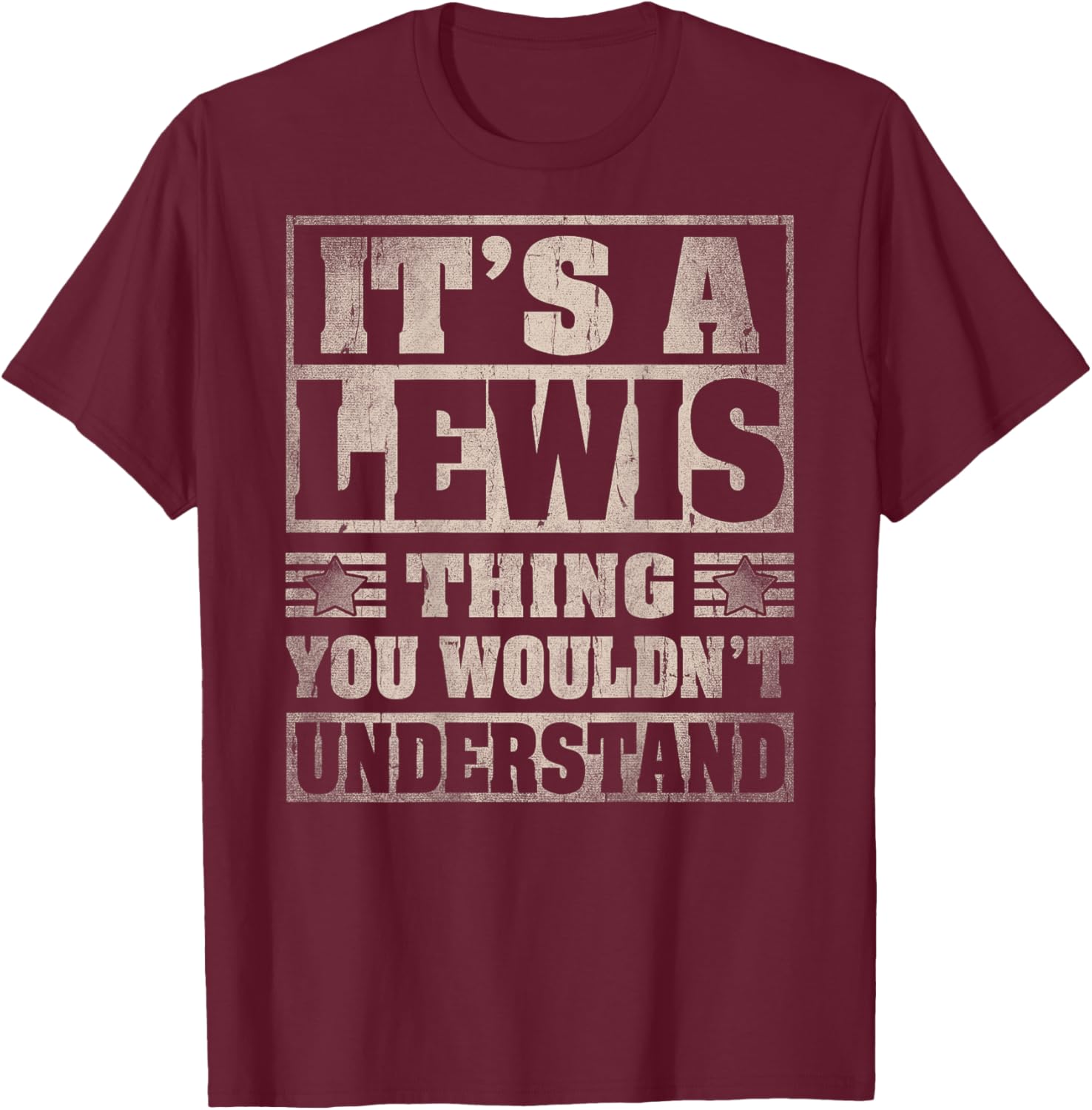 Lewis Last Name - It's A Lewis Thing (On Back) T-Shirt - T-Shirt | Maroon