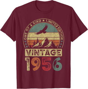 Vintage 1956, Limitierte Auflage, 70. Geburtstag, 70 Jahre T-Shirt - T-Shirt | Maroon