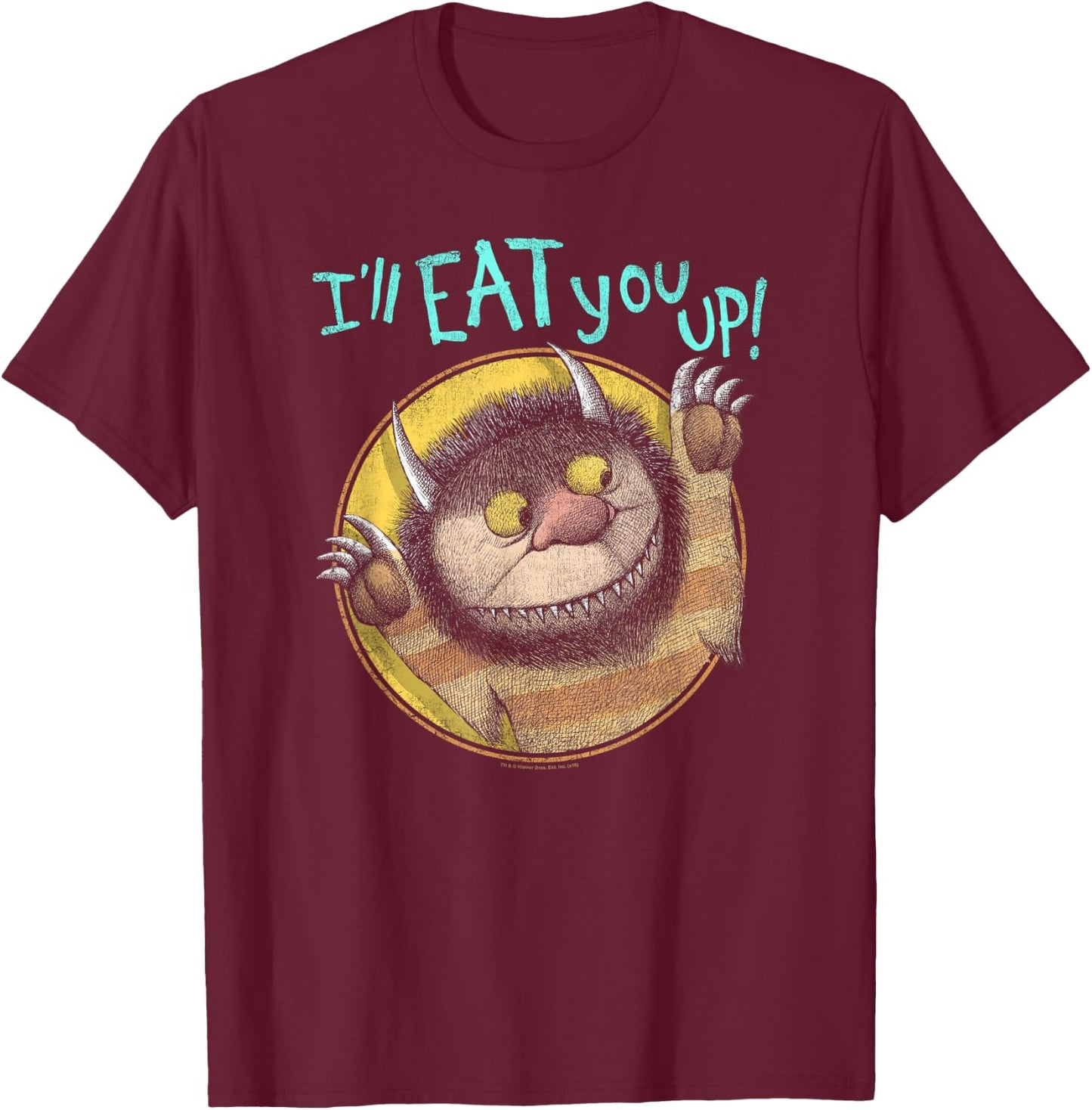 Where the Wild Things Are Eat T-Shirt - T-Shirt | Maroon