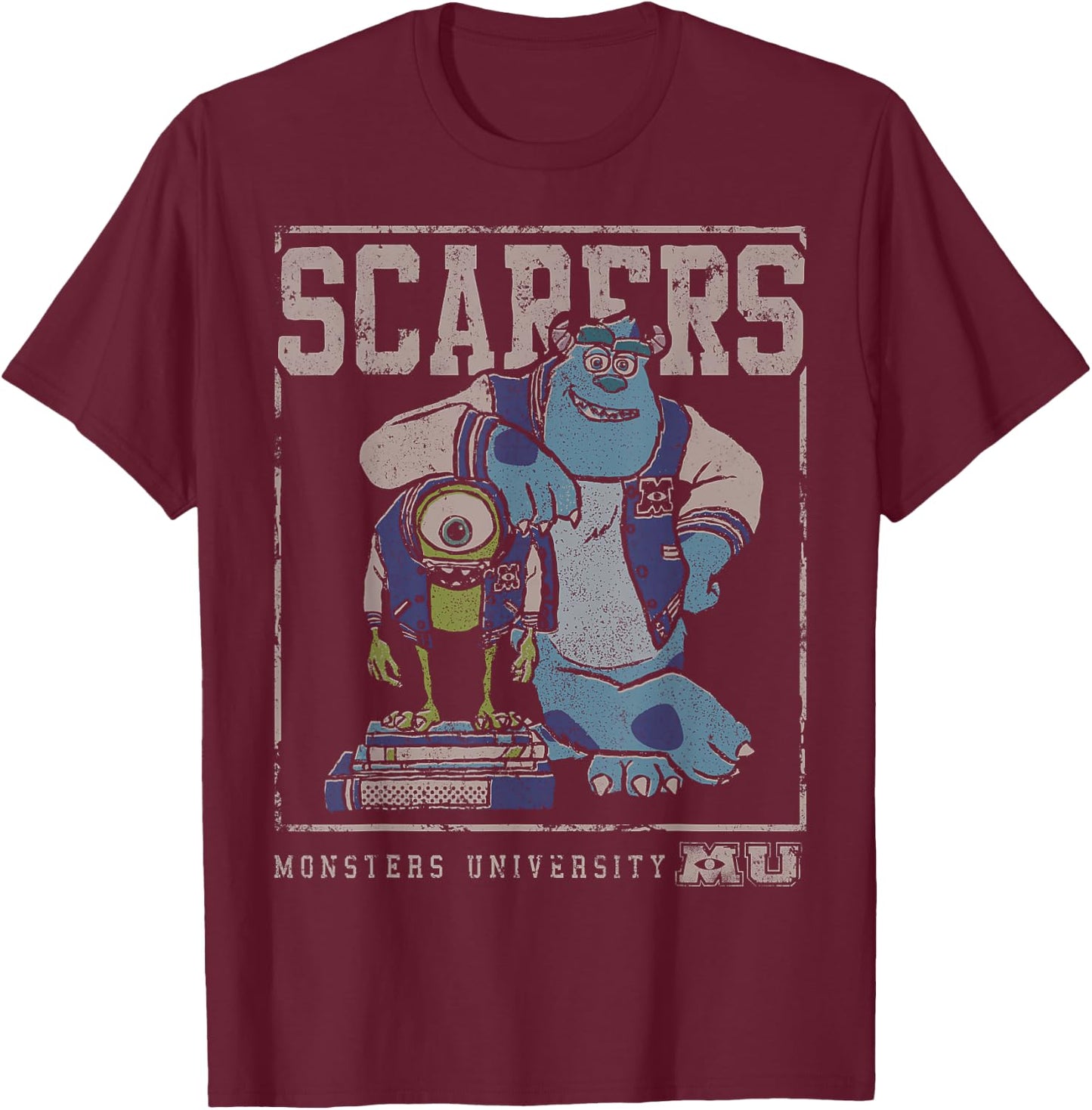 Disney Pixar Monsters University Mike And Sully Scarers T-Shirt - T-Shirt | Maroon