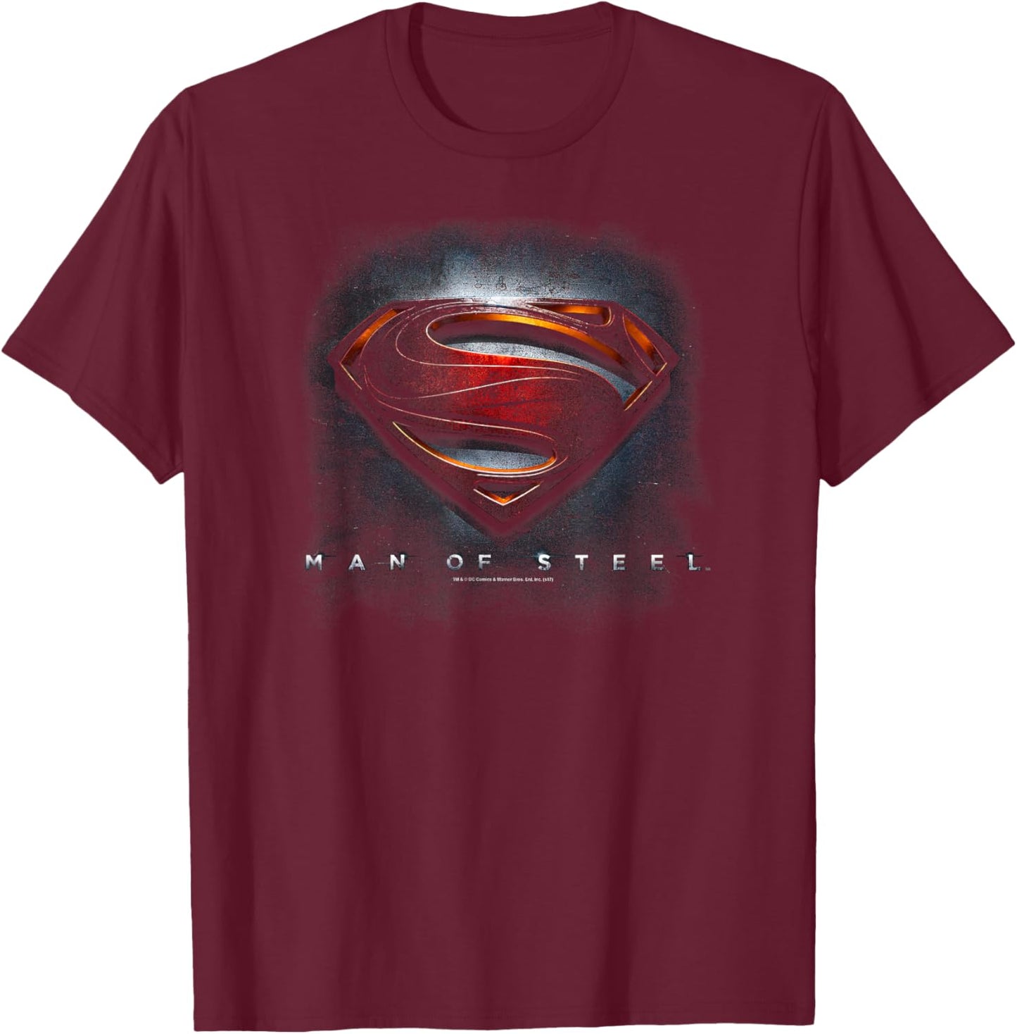 Man of Steel Movie Shield T-Shirt - T-Shirt | Maroon