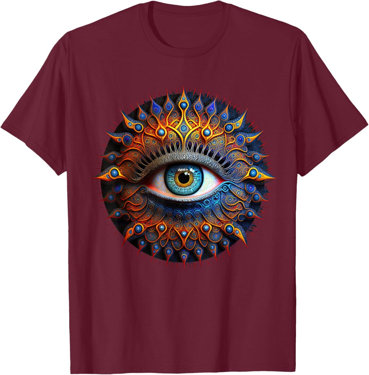 Evil Eye symbol of protection Spiritual Esoteric T-Shirt - T-Shirt | Maroon