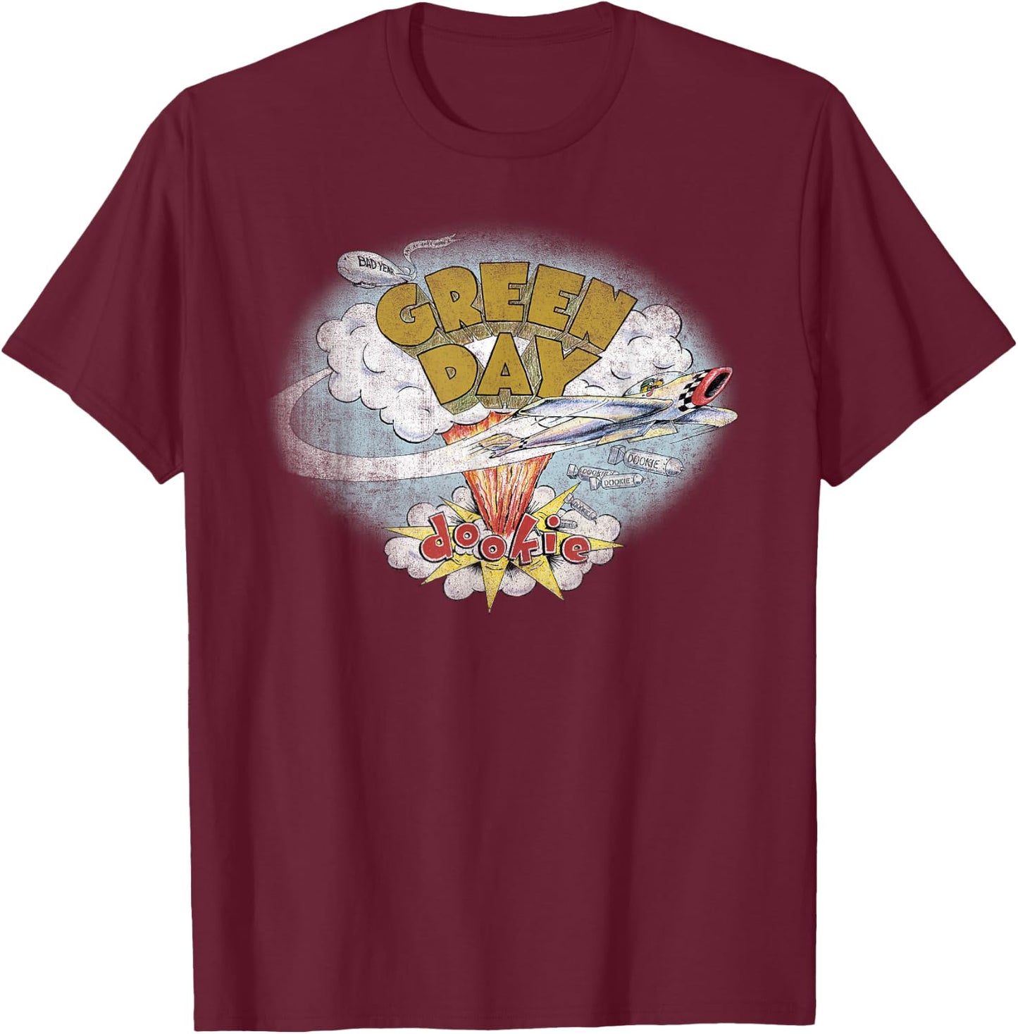 Green Day Fresh Dookie T-Shirt - T-Shirt | Maroon