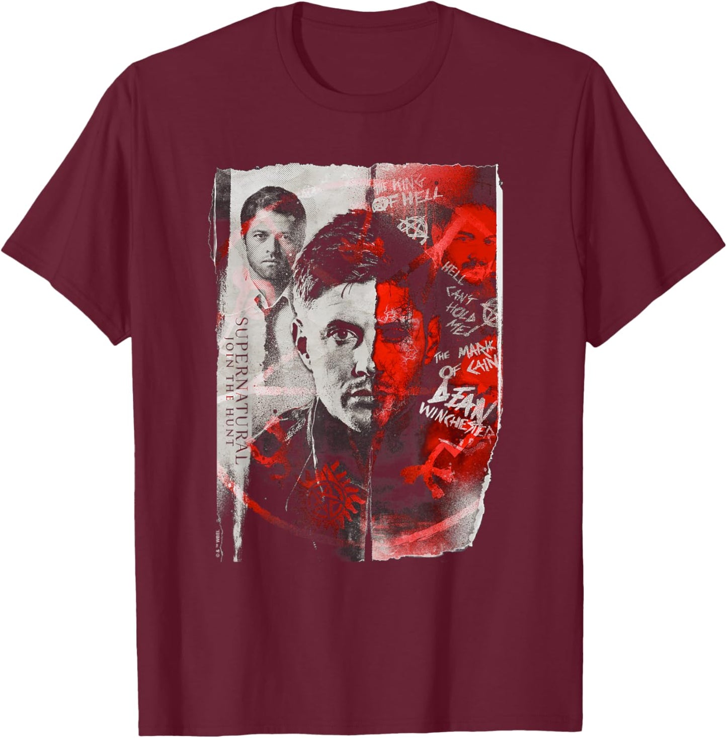 Supernatural Dean Winchester Demon T-Shirt - T-Shirt | Maroon