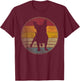 French Bulldog Dog Vintage Distressed Retro Silhouette 70s Women Kids T-Shirt - T-Shirt | Maroon