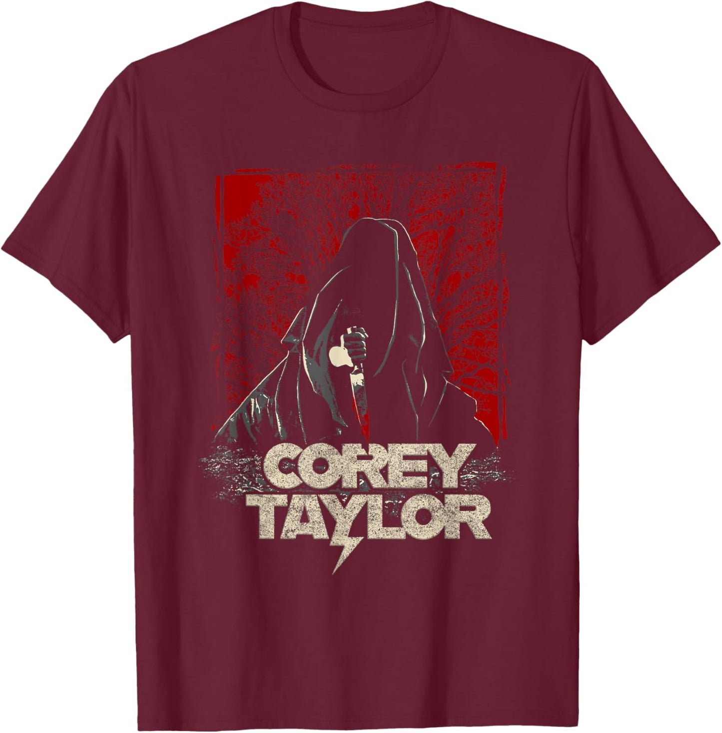 Corey Taylor - Shroud With Knife T-Shirt - T-Shirt | Maroon