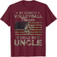 My Favorite Volleyball Player Calls Me Uncle USA Flag Men T-Shirt - T-Shirt | Maroon