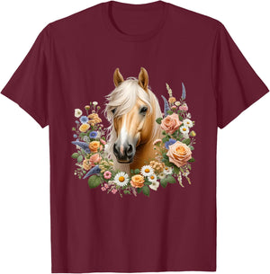 Palomino Horse T-Shirt - T-Shirt | Maroon