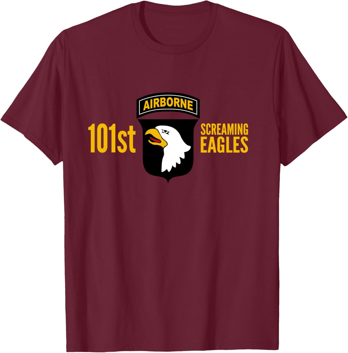Army 101st Airborne Division Us T-Shirt - T-Shirt | Maroon