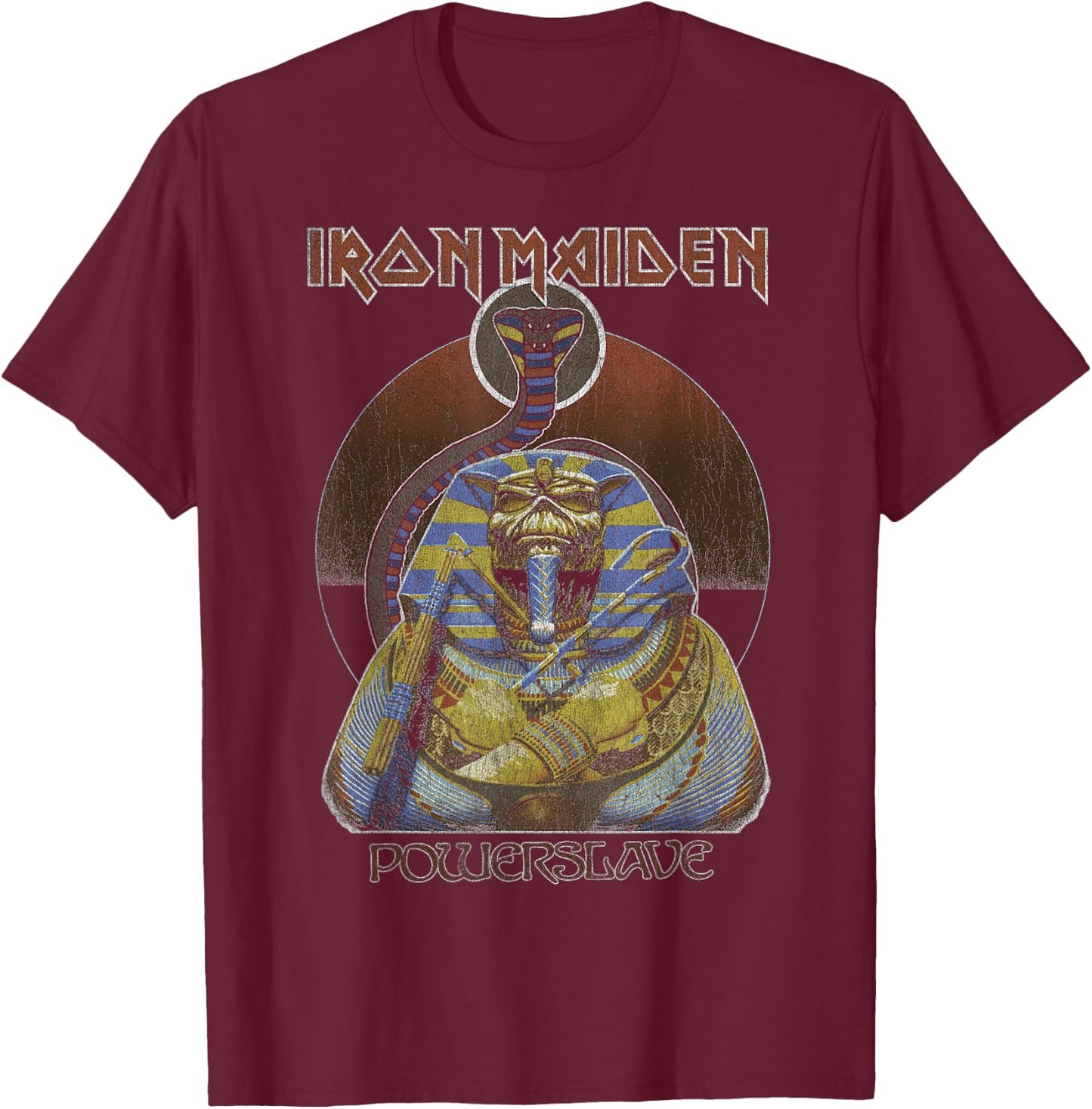 Iron Maiden - Sarcophagus Muted T-Shirt - T-Shirt | Maroon