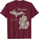 Michigan Rocks Petoskey Stone Hunting Great Lakes State T-Shirt - T-Shirt | Maroon