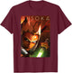 Star Wars Ahsoka Tano Power of the Galaxy Lightsaber T-Shirt - T-Shirt | Maroon