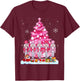 Pink Christmas Nutcracker Christmas Tree Christmas T-Shirt - T-Shirt | Maroon