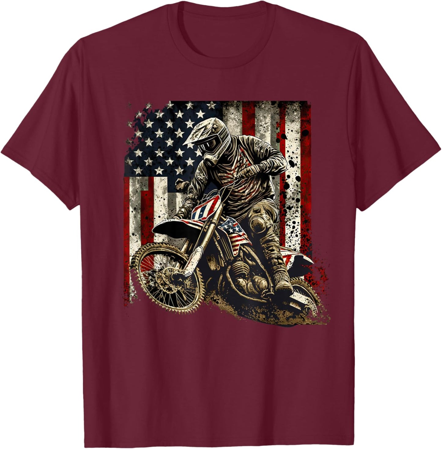 Motocross Supercross FMX riders Dirt Bike Freestyle motocro T-Shirt - T-Shirt | Maroon