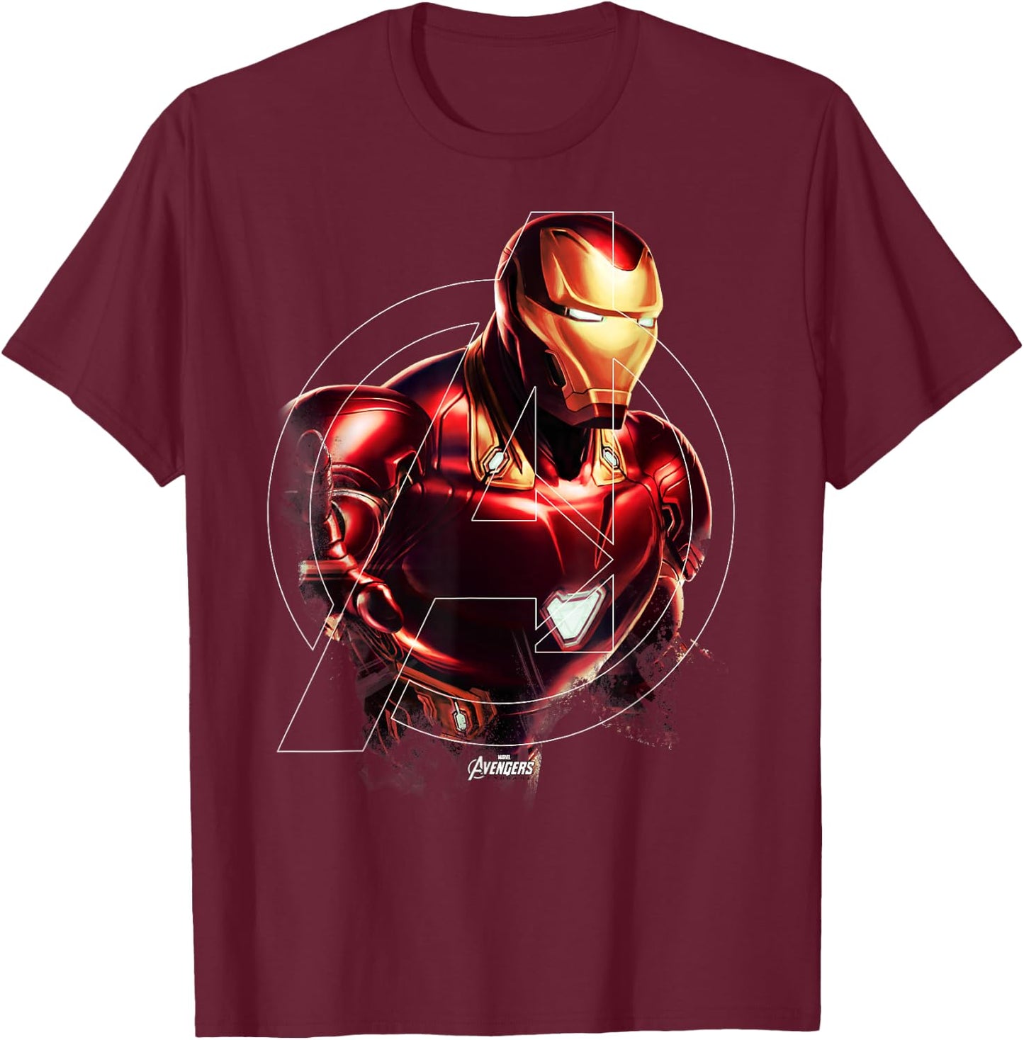 Marvel Avengers Endgame Iron Man Portrait Graphic Small T-Shirt - T-Shirt | Maroon