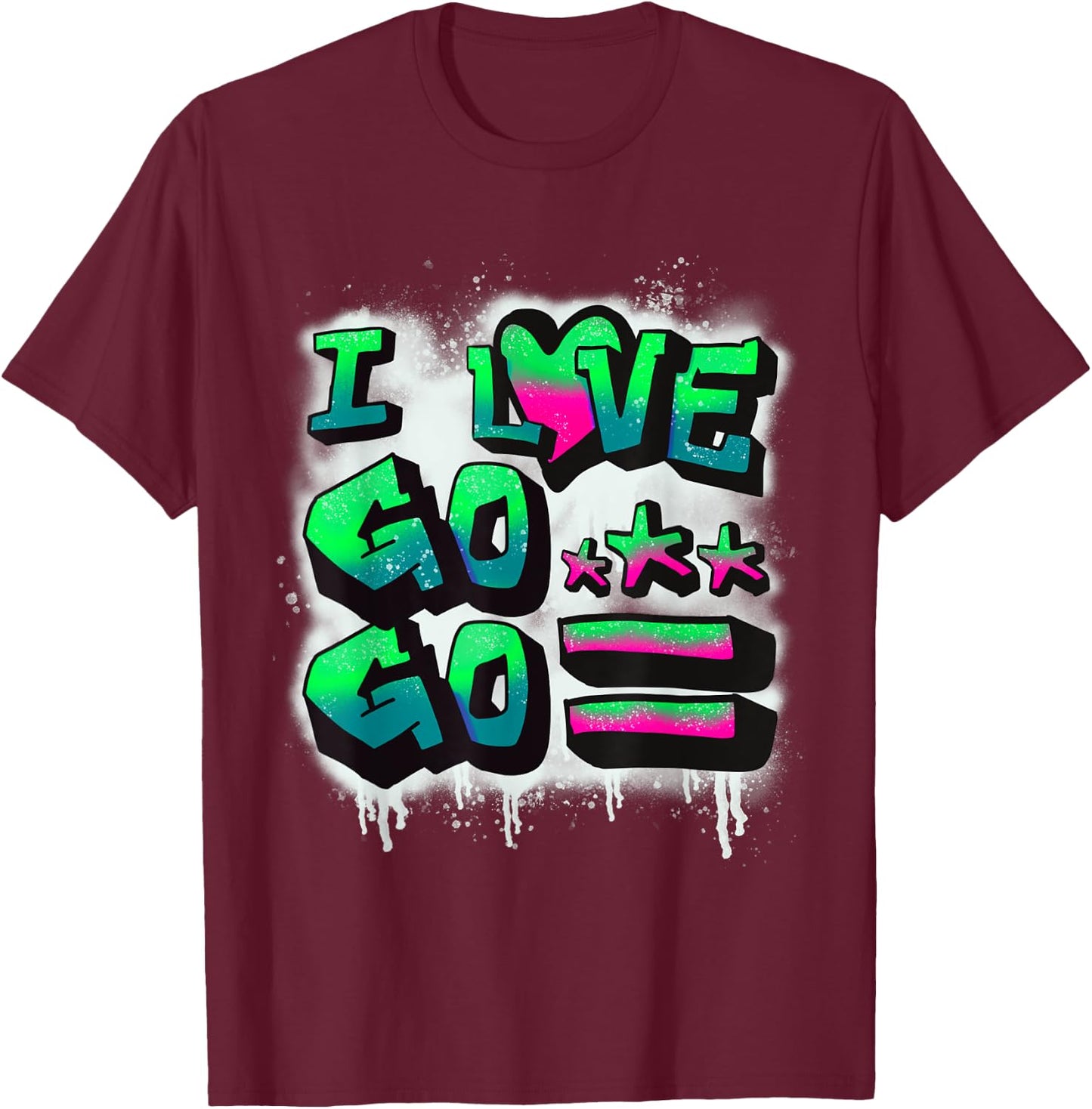 D.C. I Love Go-Go Music Gift kids and adults T-Shirt - T-Shirt | Maroon