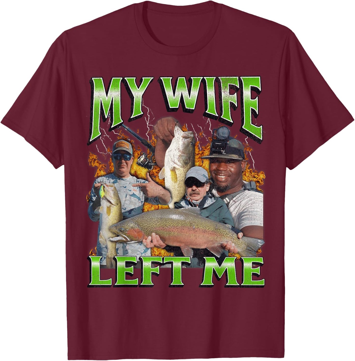 MildlyPerturbed -Adults Fishing Humorous Meme - Black, Small T-Shirt - T-Shirt | Maroon