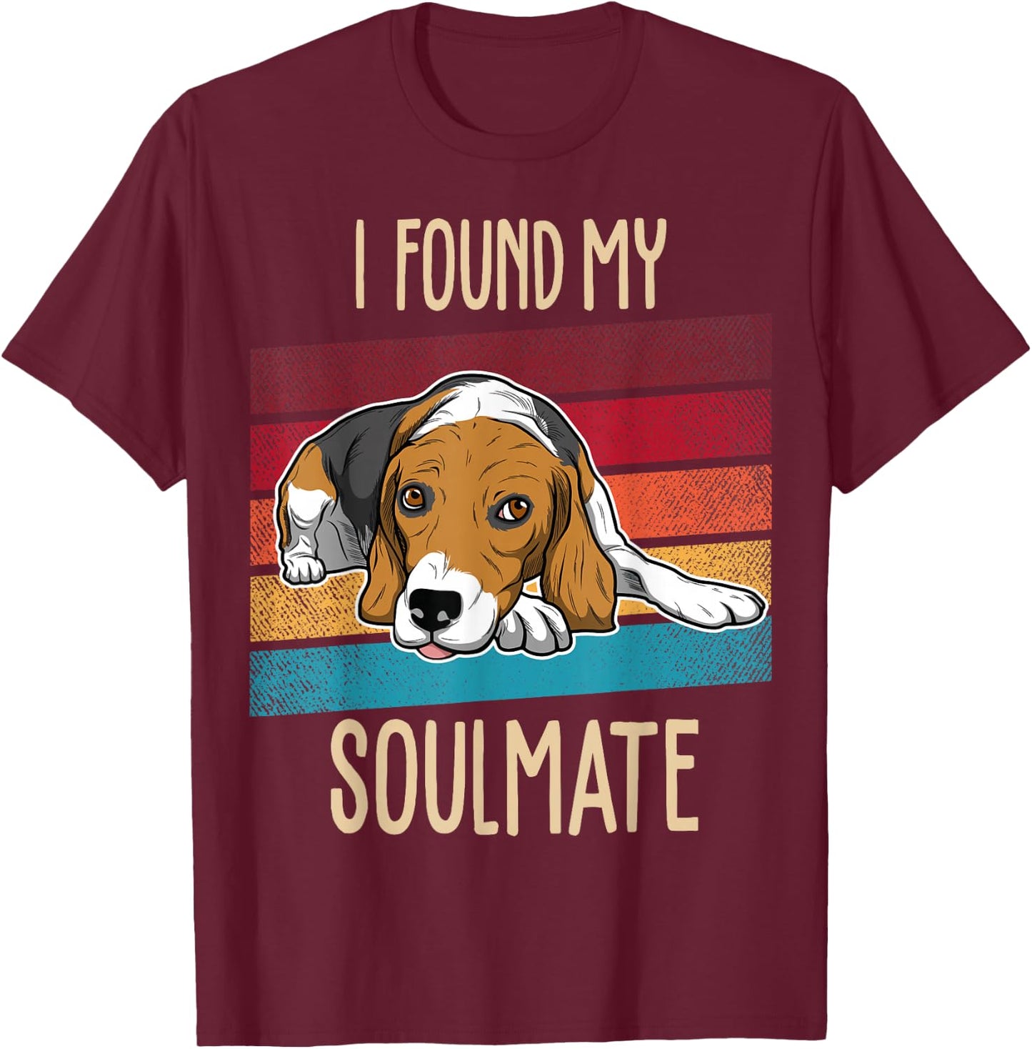 Beagle Dog T-Shirt - T-Shirt | Maroon