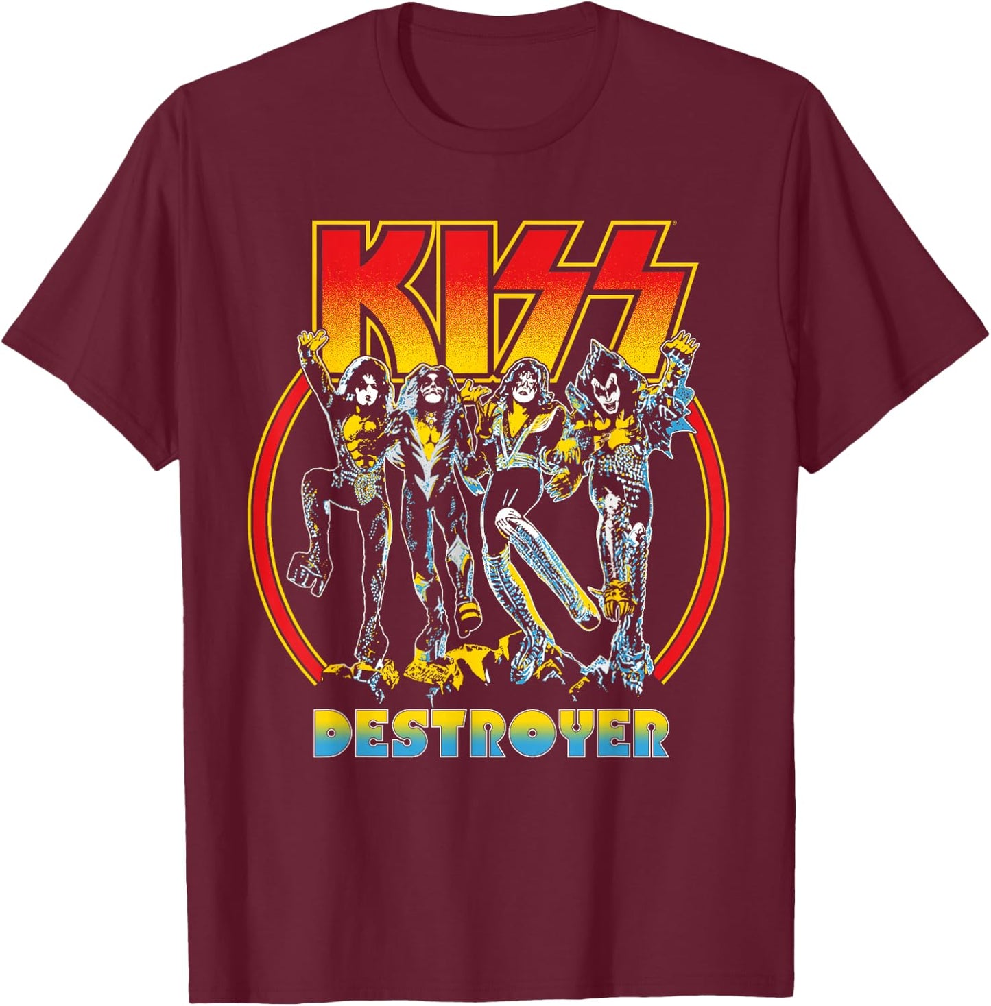 KISS - Rock and Roll Party T-Shirt - T-Shirt | Maroon