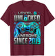 Level 6 Unlocked Awesome Since 2019 6th Birthday Gaming T-Shirt - T-Shirt | Maroon