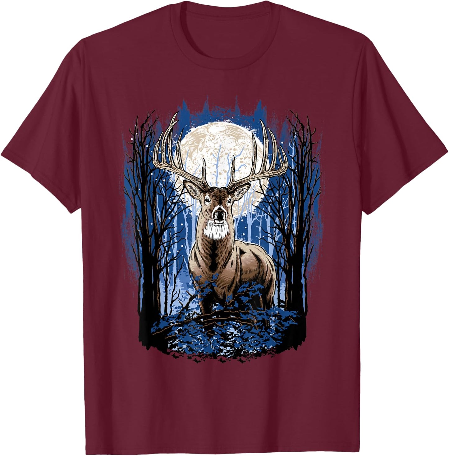 Hunters Deer Hunting Big Whitetail Buck T-Shirt - T-Shirt | Maroon