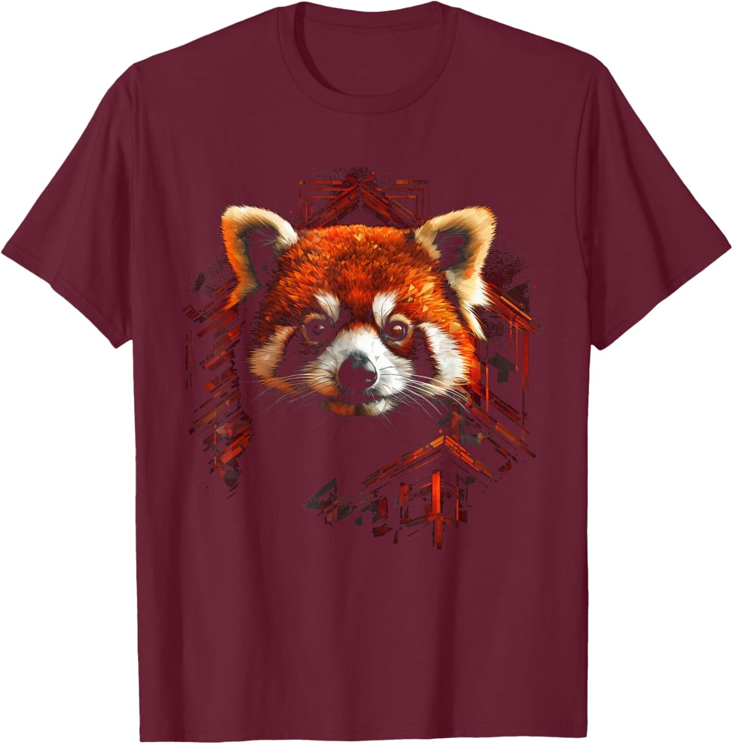 Red Panda Artwork - Zoo Animal Red Panda T-Shirt - T-Shirt | Maroon