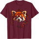 Red Panda Artwork - Zoo Animal Red Panda T-Shirt - T-Shirt | Maroon