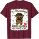 Aries Queen Afro Messy Bun It's My Birthday Black Woman T-Shirt - T-Shirt | Maroon