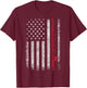 American Flag Fishing Rod Fishing Lover Vintage Fisherman T-Shirt - T-Shirt | Maroon
