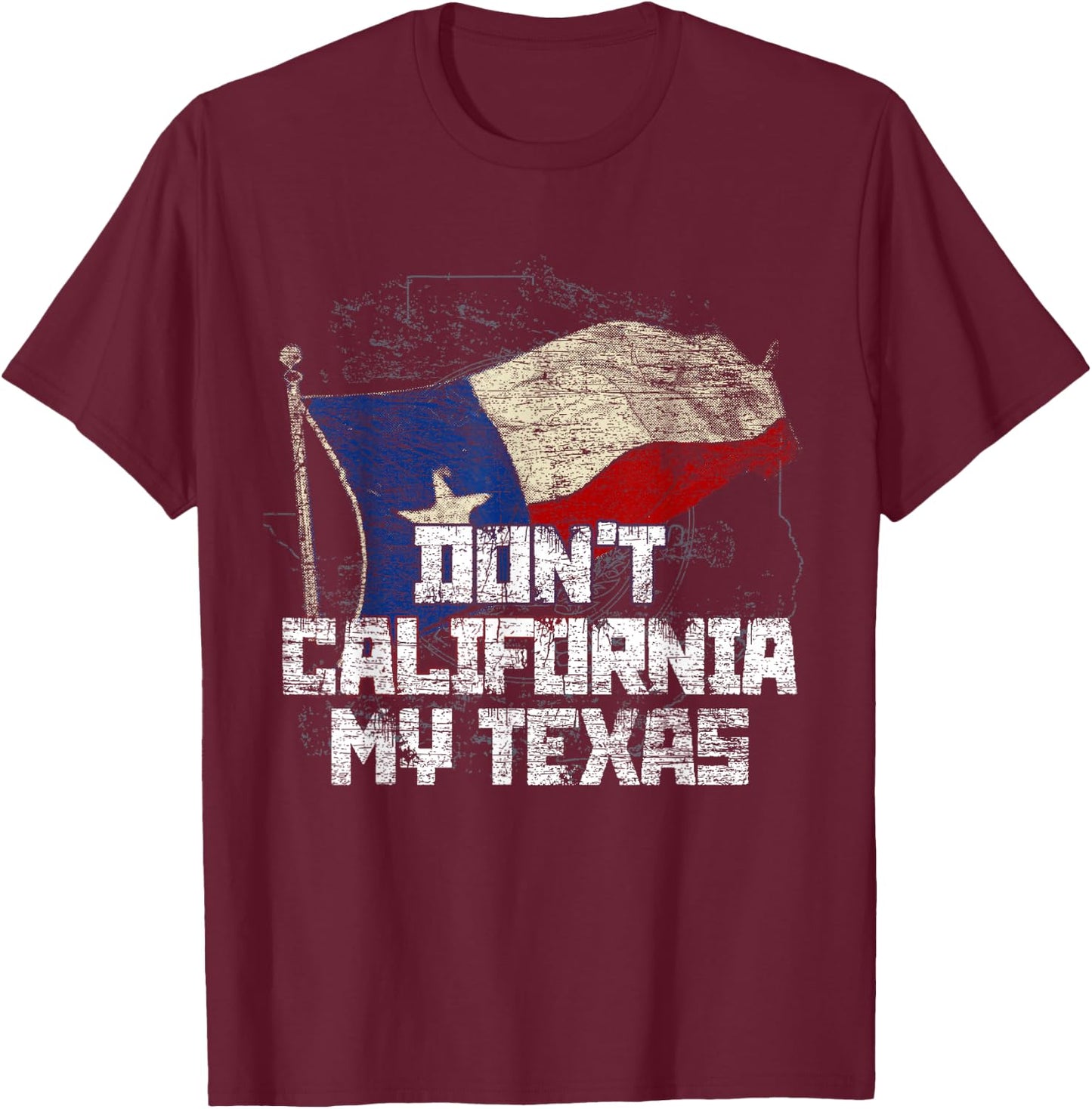 Gift Texan Texas Lover Texas T-Shirt - T-Shirt | Maroon