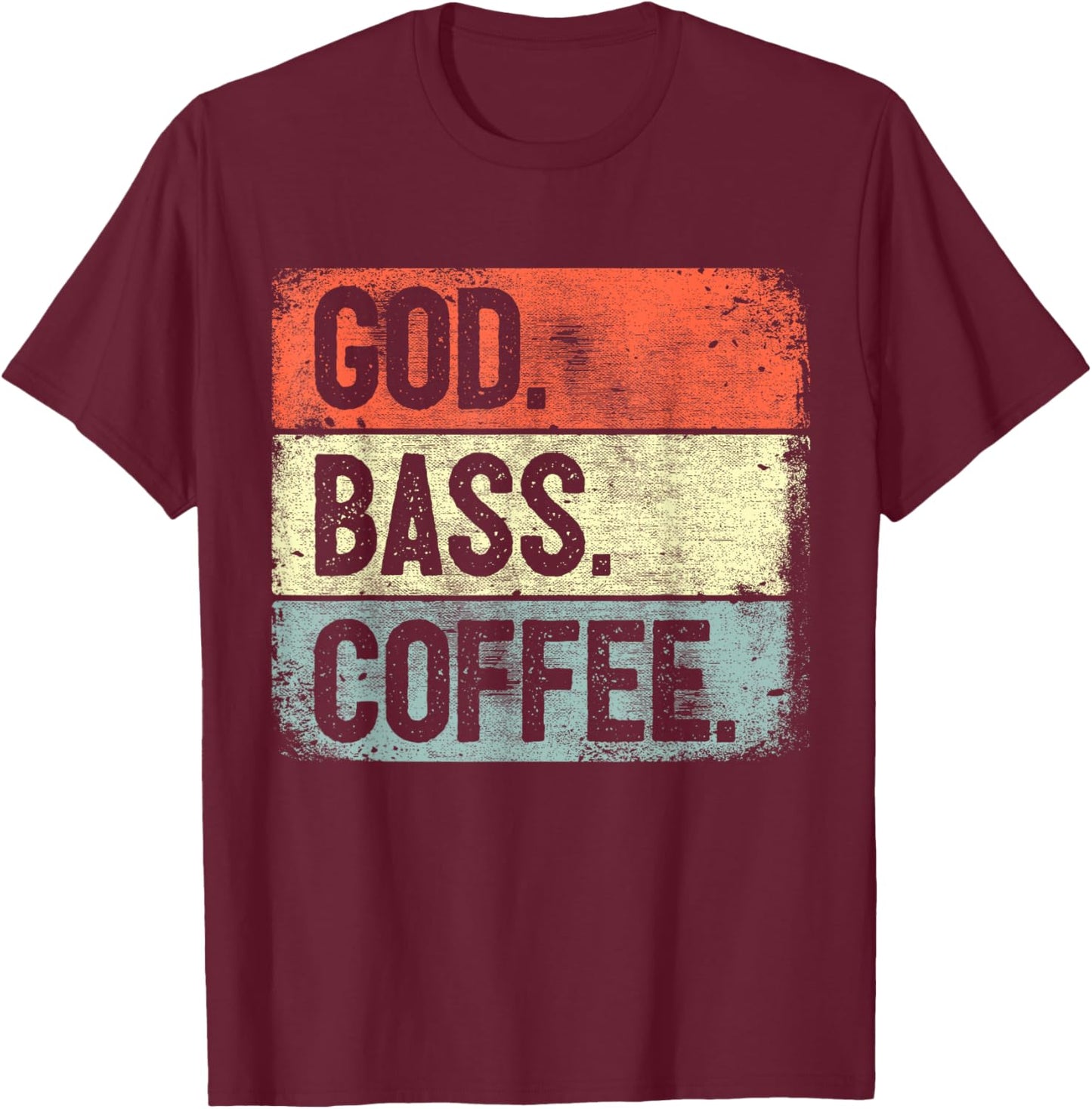 Christian Bassist Jesus Bass Worship Bass Player T-Shirt - T-Shirt | Maroon