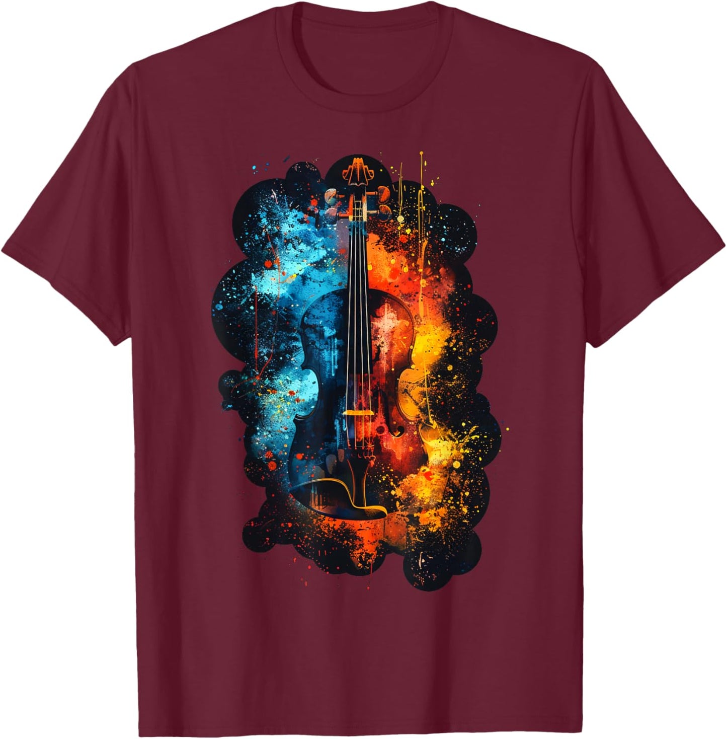 Men, Women and Kids Violin T-Shirt - T-Shirt | Maroon