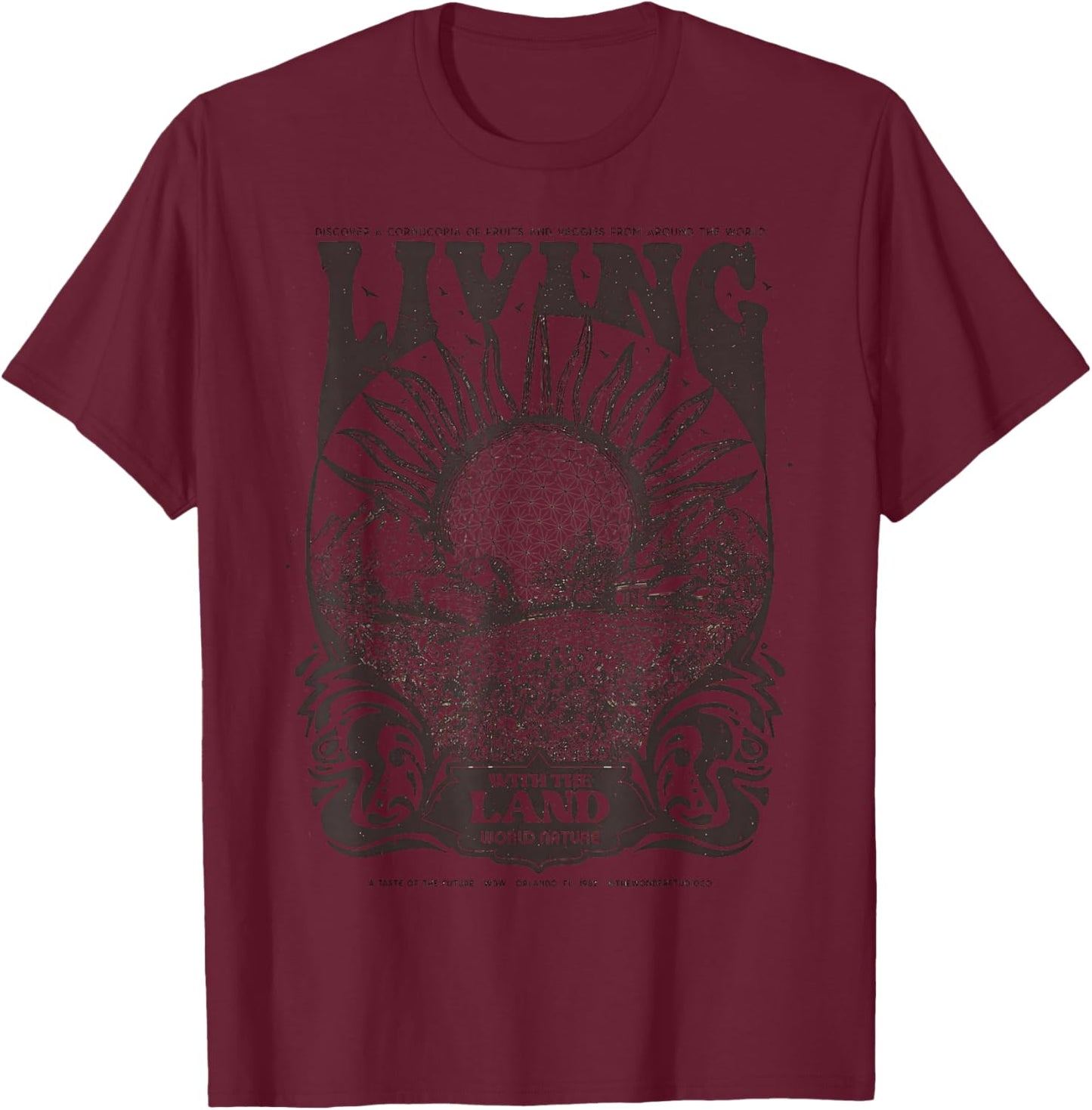Living With The Land T-Shirt - T-Shirt | Maroon