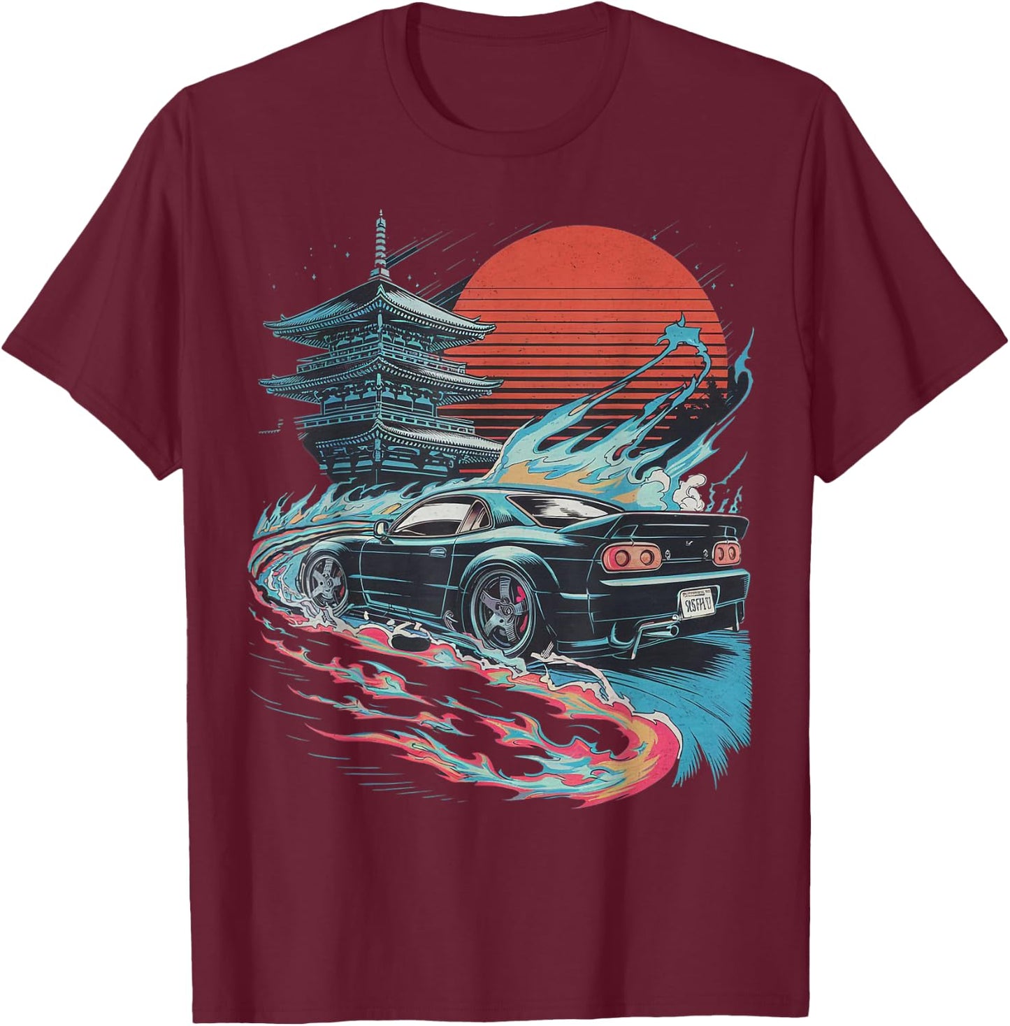 JDM car Japanese Retro Car Racing Drifting Legend Tuning T-Shirt - T-Shirt | Maroon