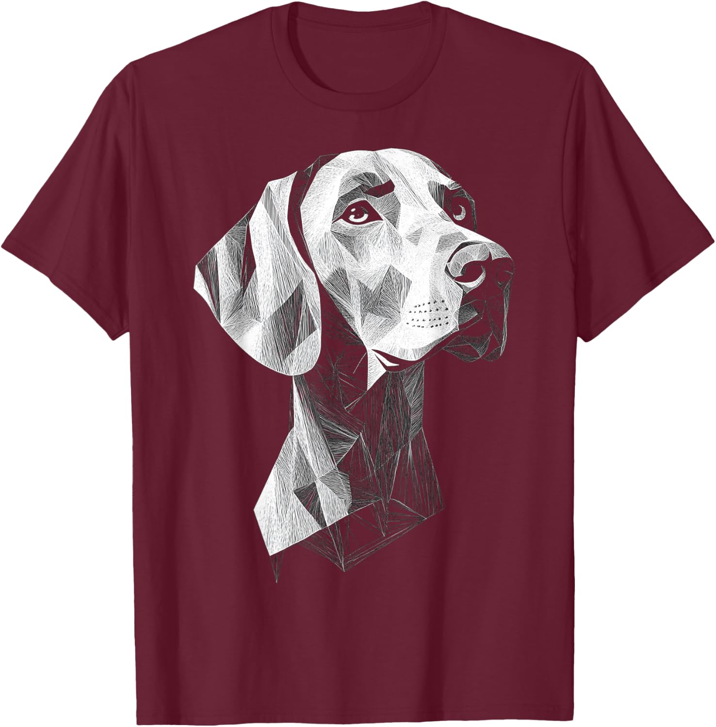 Weimaraner Dog Motif Pet Art Weimaraner Women Kids T-Shirt - T-Shirt | Maroon