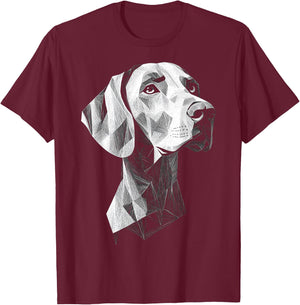 Weimaraner Dog Motif Pet Art Weimaraner Women Kids T-Shirt - T-Shirt | Maroon