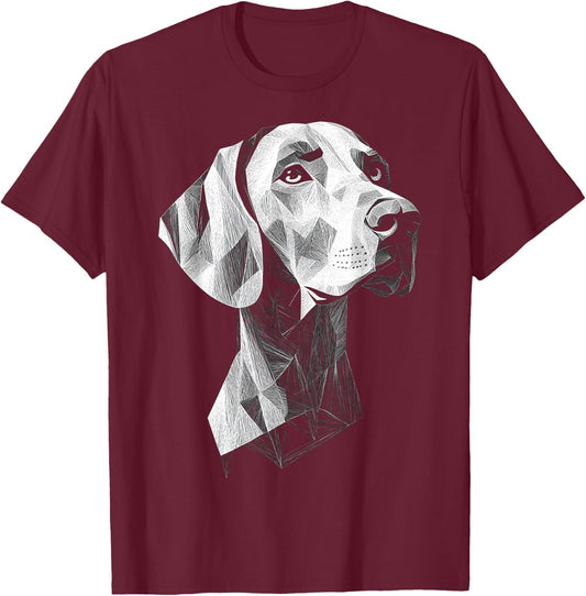 Weimaraner Dog Motif Pet Art Weimaraner Women Kids T-Shirt - T-Shirt | Maroon