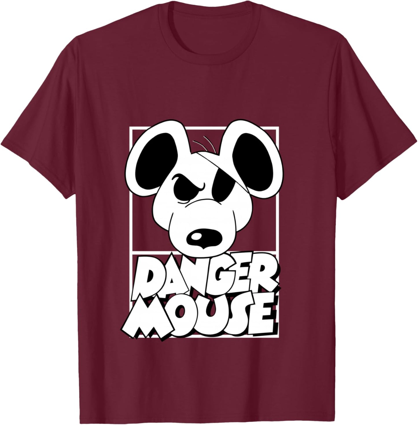 Danger Mouse Eye Patch T-Shirt - T-Shirt | Maroon
