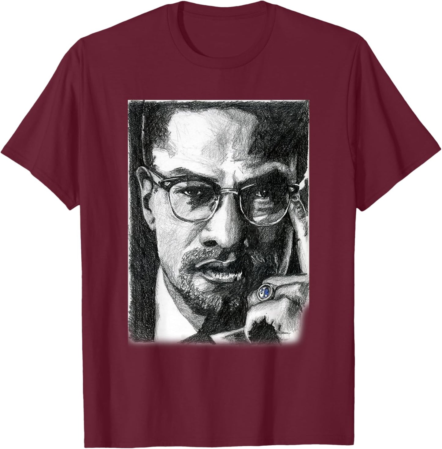 Brother Malcolm T-Shirt - T-Shirt | Maroon